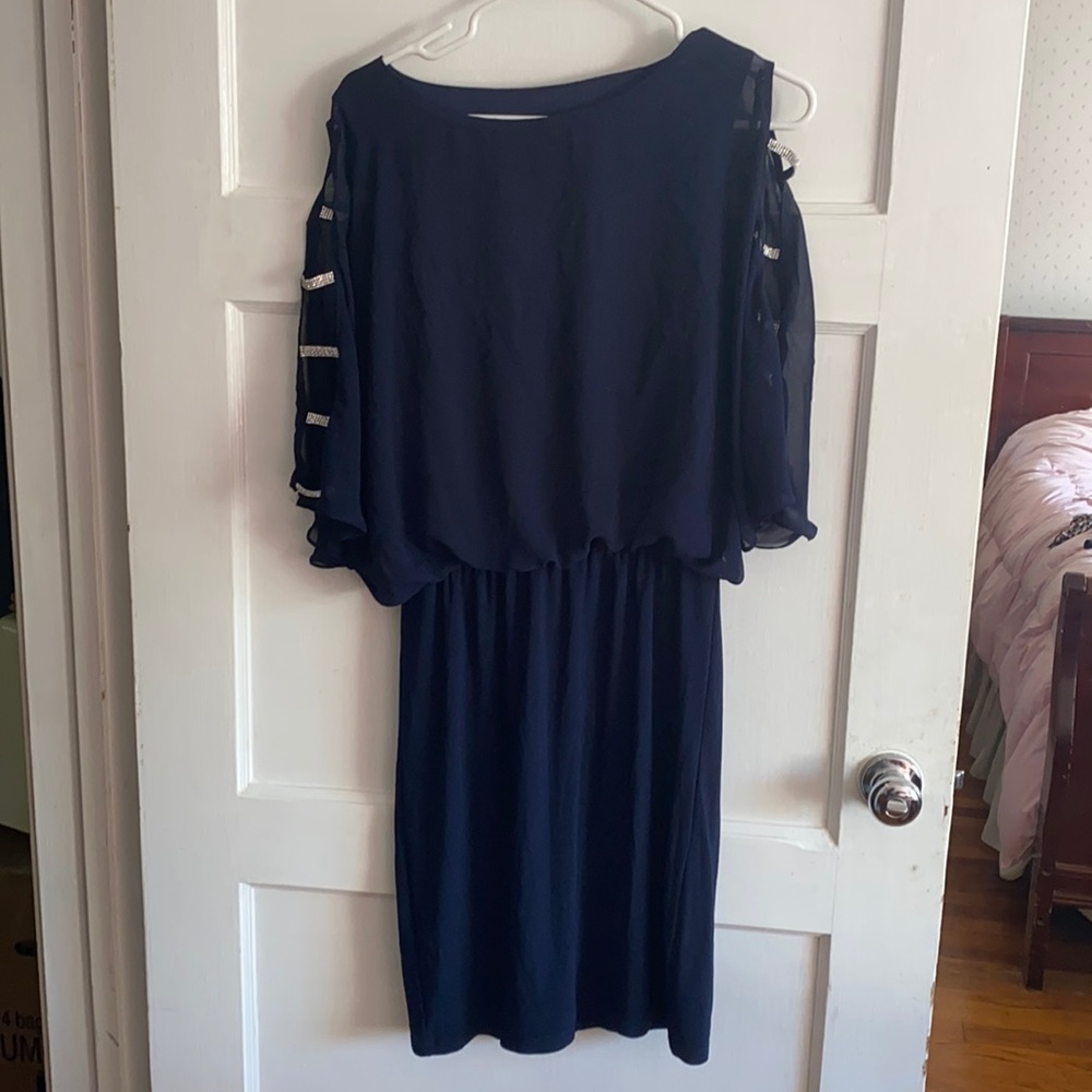 Blue sheer dress